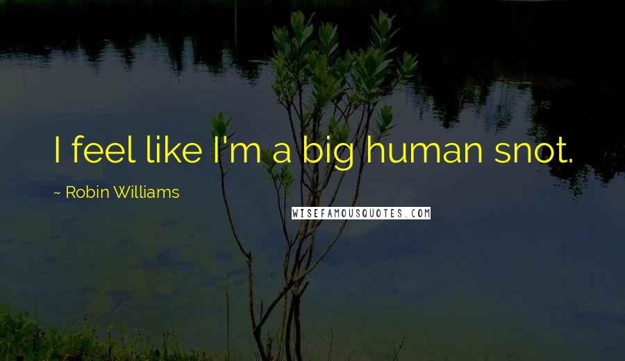 Robin Williams Quotes: I feel like I'm a big human snot.