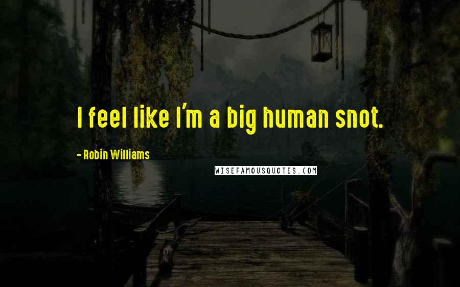 Robin Williams Quotes: I feel like I'm a big human snot.