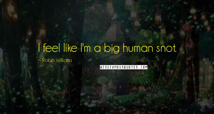 Robin Williams Quotes: I feel like I'm a big human snot.