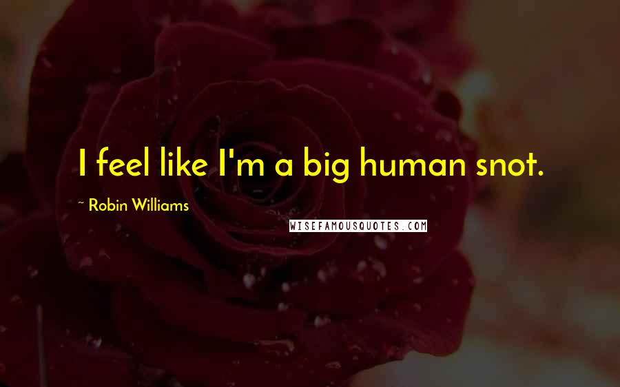Robin Williams Quotes: I feel like I'm a big human snot.