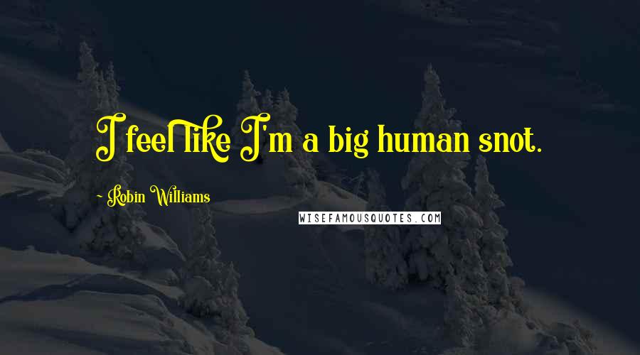 Robin Williams Quotes: I feel like I'm a big human snot.