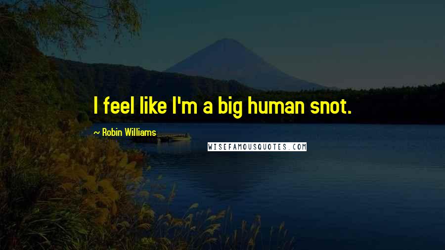 Robin Williams Quotes: I feel like I'm a big human snot.