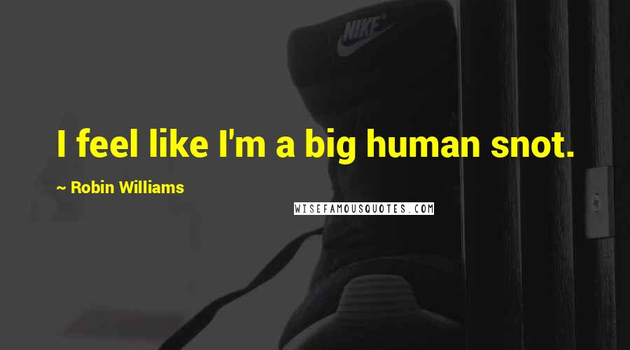 Robin Williams Quotes: I feel like I'm a big human snot.