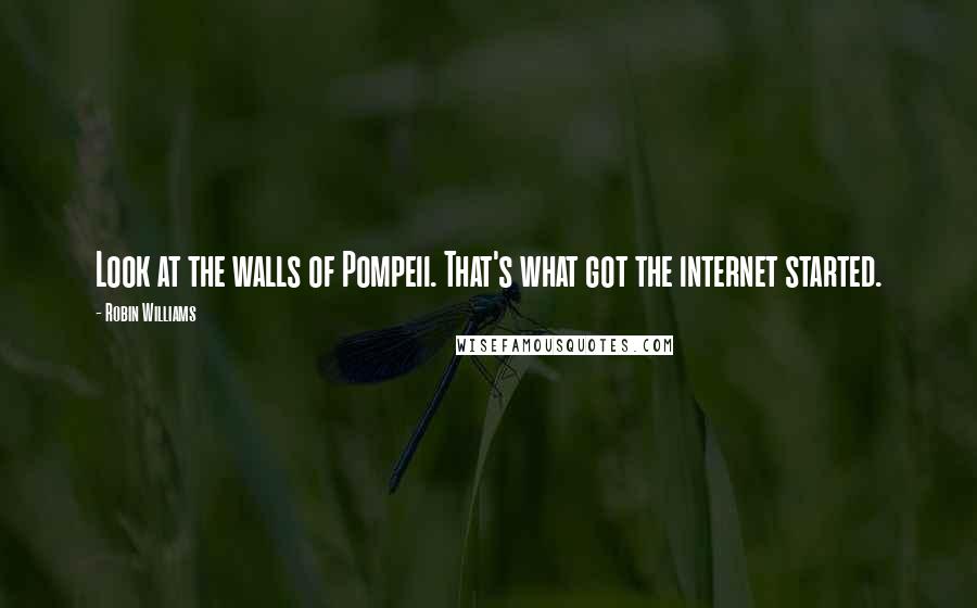Robin Williams Quotes: Look at the walls of Pompeii. That's what got the internet started.
