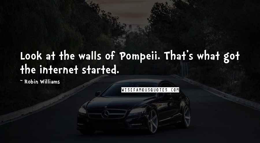 Robin Williams Quotes: Look at the walls of Pompeii. That's what got the internet started.