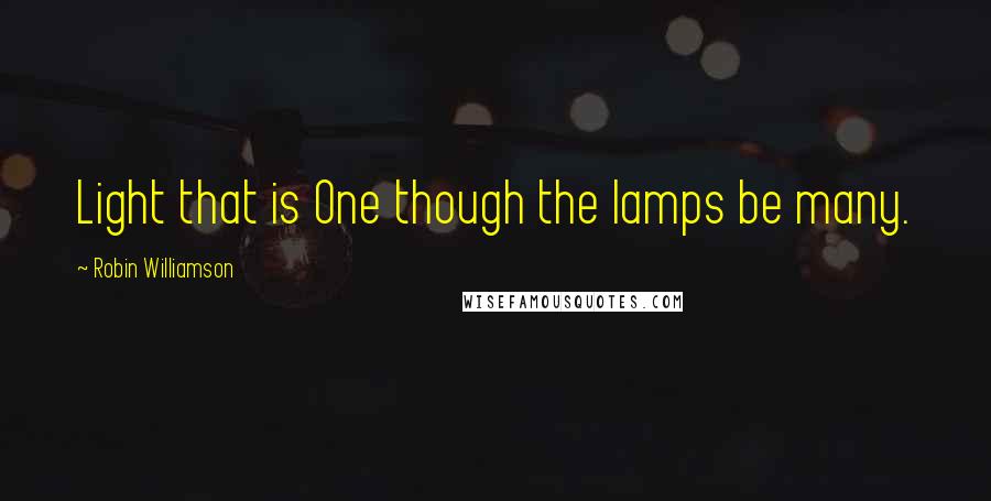 Robin Williamson Quotes: Light that is One though the lamps be many.