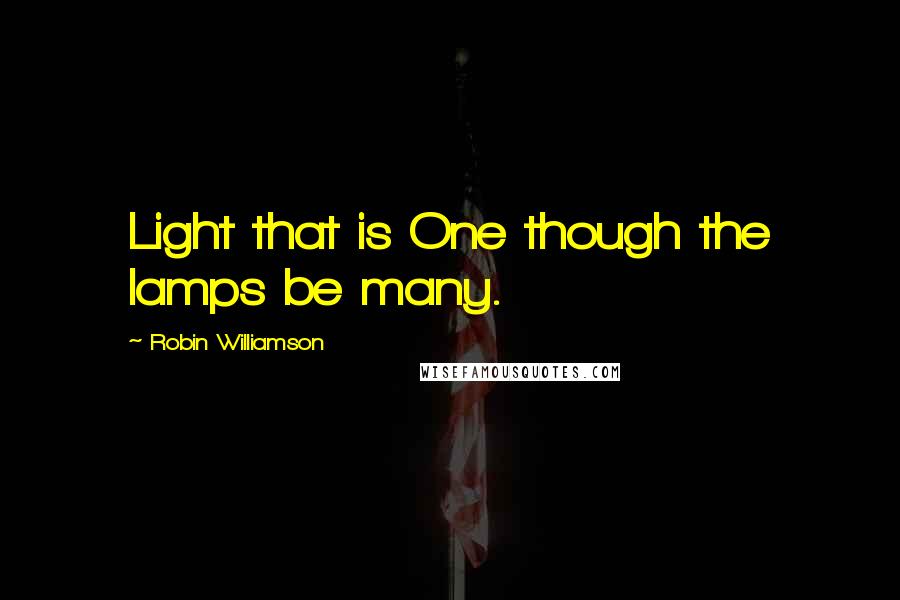 Robin Williamson Quotes: Light that is One though the lamps be many.