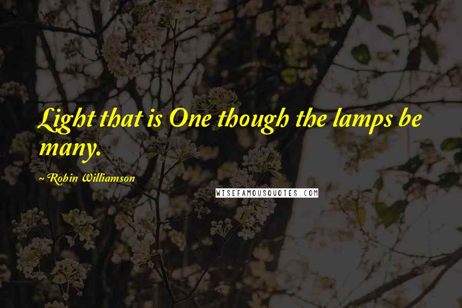 Robin Williamson Quotes: Light that is One though the lamps be many.