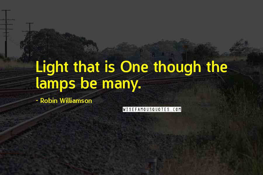 Robin Williamson Quotes: Light that is One though the lamps be many.