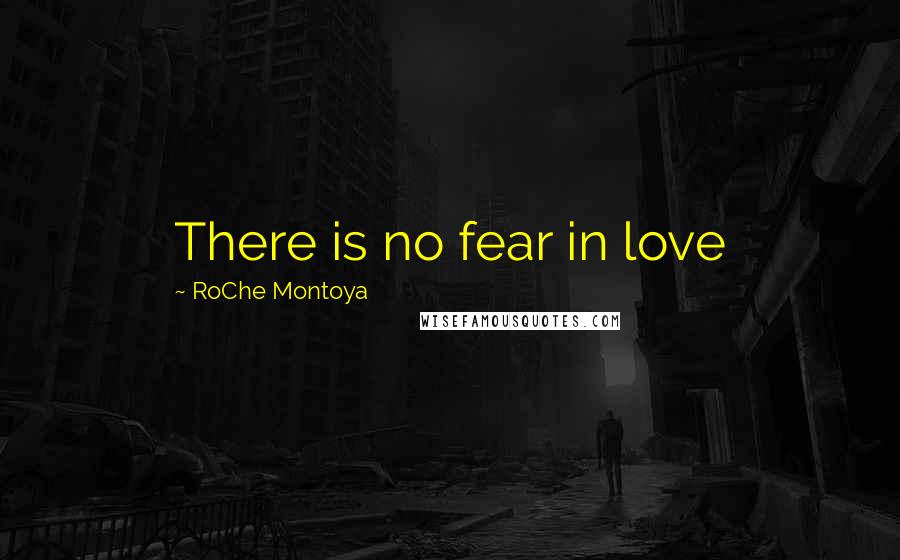 RoChe Montoya Quotes: There is no fear in love