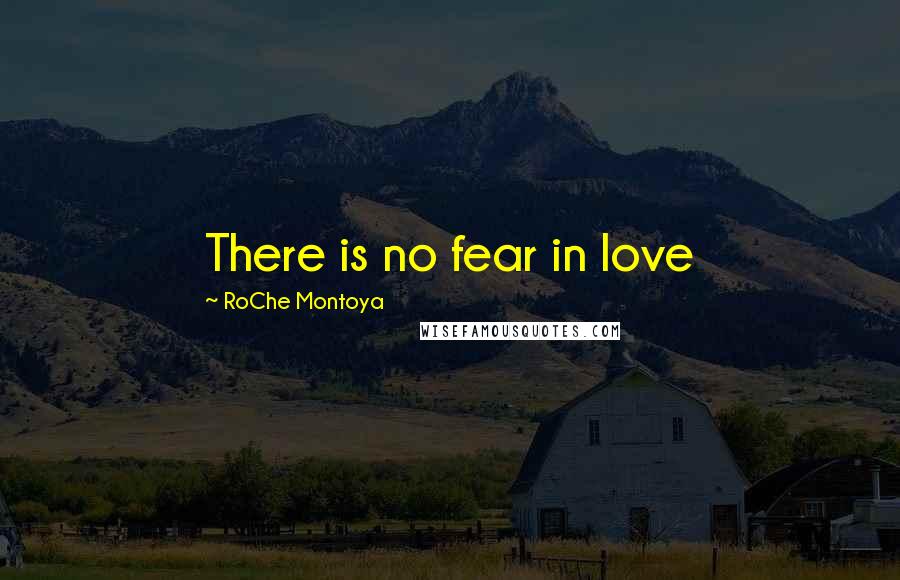 RoChe Montoya Quotes: There is no fear in love