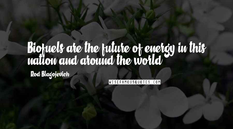 Rod Blagojevich Quotes: Biofuels are the future of energy in this nation and around the world