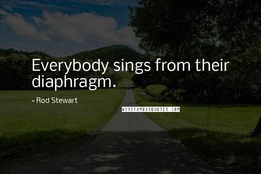 Rod Stewart Quotes: Everybody sings from their diaphragm.