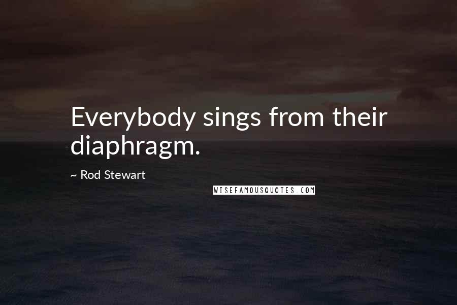 Rod Stewart Quotes: Everybody sings from their diaphragm.