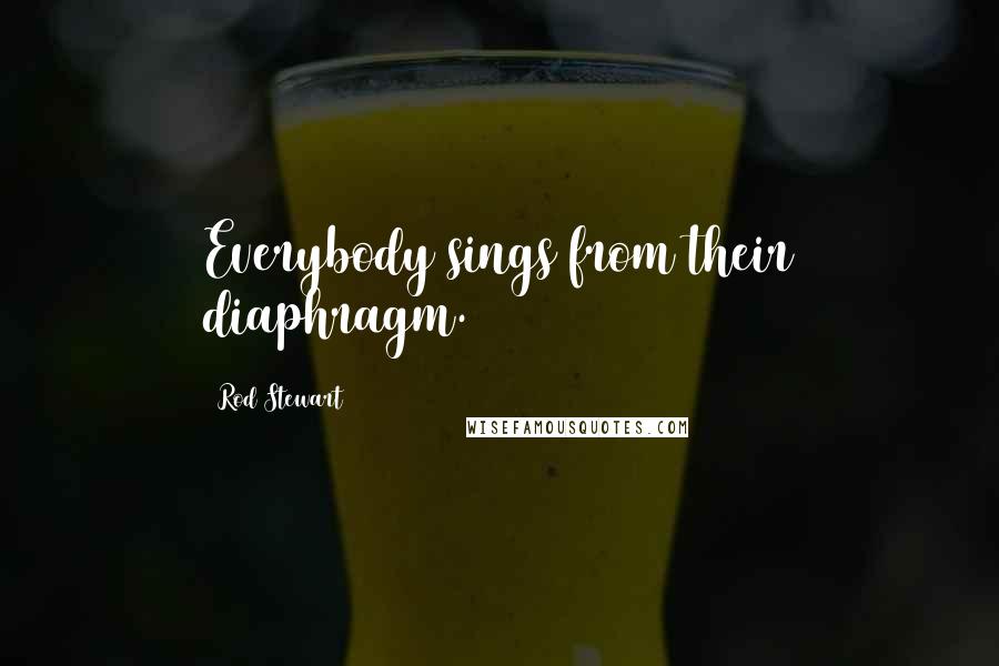 Rod Stewart Quotes: Everybody sings from their diaphragm.