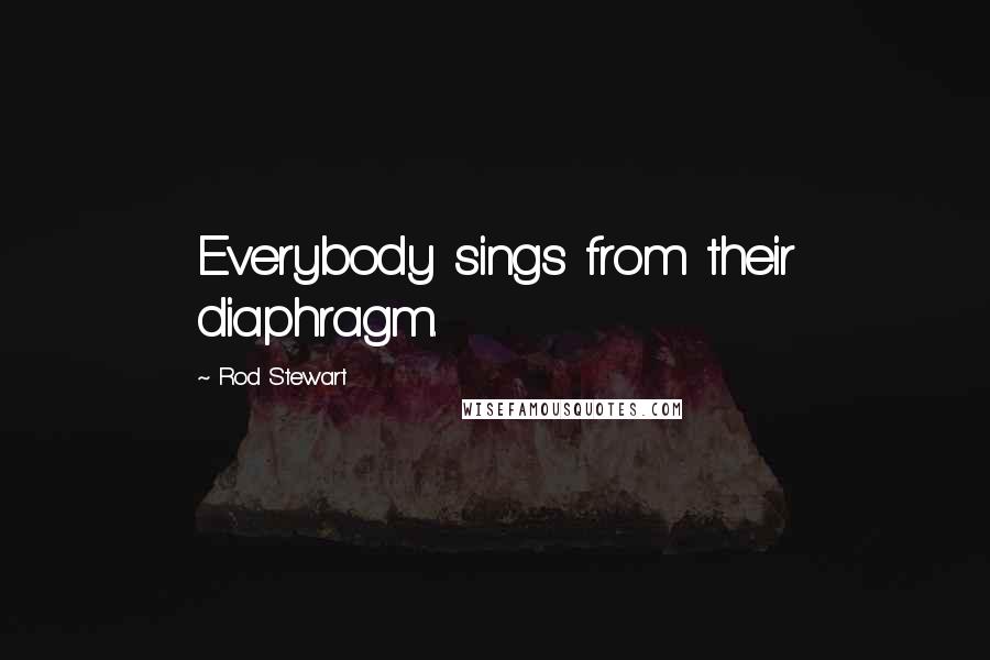 Rod Stewart Quotes: Everybody sings from their diaphragm.