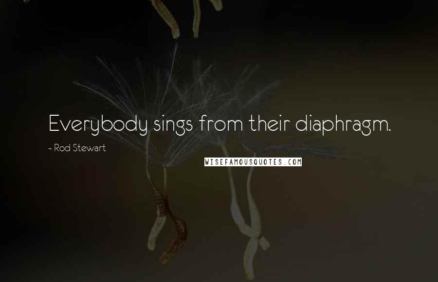 Rod Stewart Quotes: Everybody sings from their diaphragm.