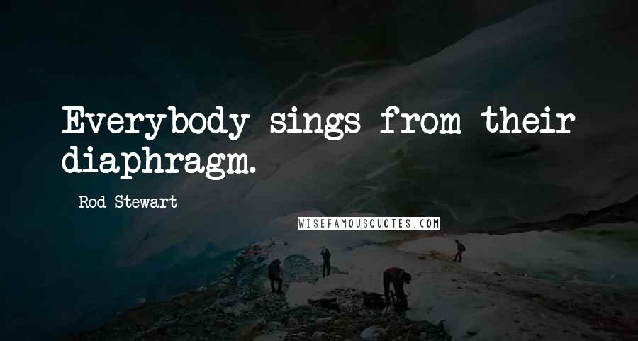 Rod Stewart Quotes: Everybody sings from their diaphragm.