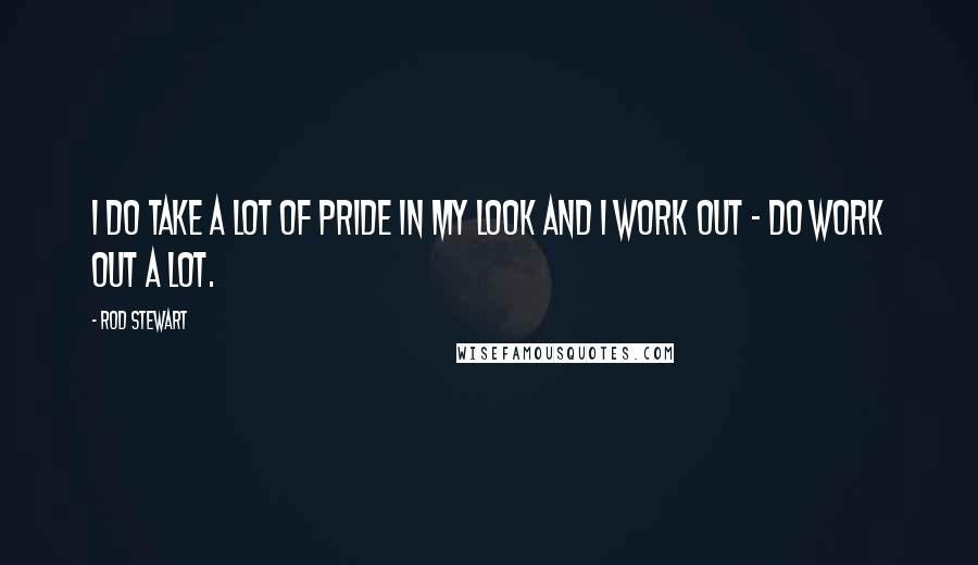 Rod Stewart Quotes: I do take a lot of pride in my look and I work out - do work out a lot.