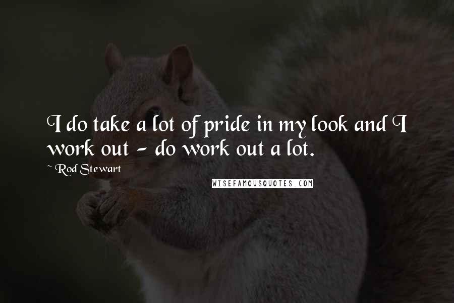 Rod Stewart Quotes: I do take a lot of pride in my look and I work out - do work out a lot.