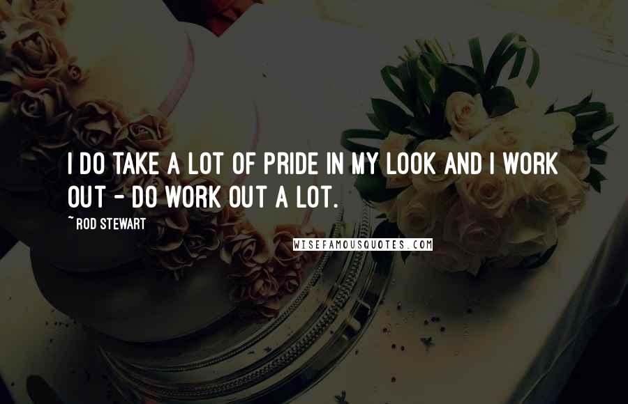 Rod Stewart Quotes: I do take a lot of pride in my look and I work out - do work out a lot.