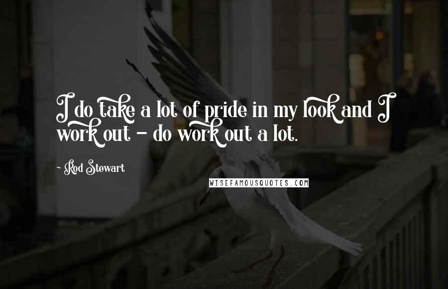 Rod Stewart Quotes: I do take a lot of pride in my look and I work out - do work out a lot.