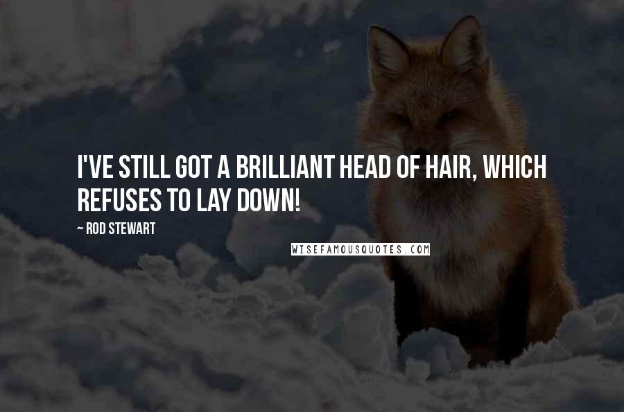 Rod Stewart Quotes: I've still got a brilliant head of hair, which refuses to lay down!