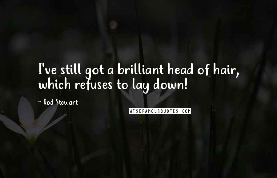 Rod Stewart Quotes: I've still got a brilliant head of hair, which refuses to lay down!
