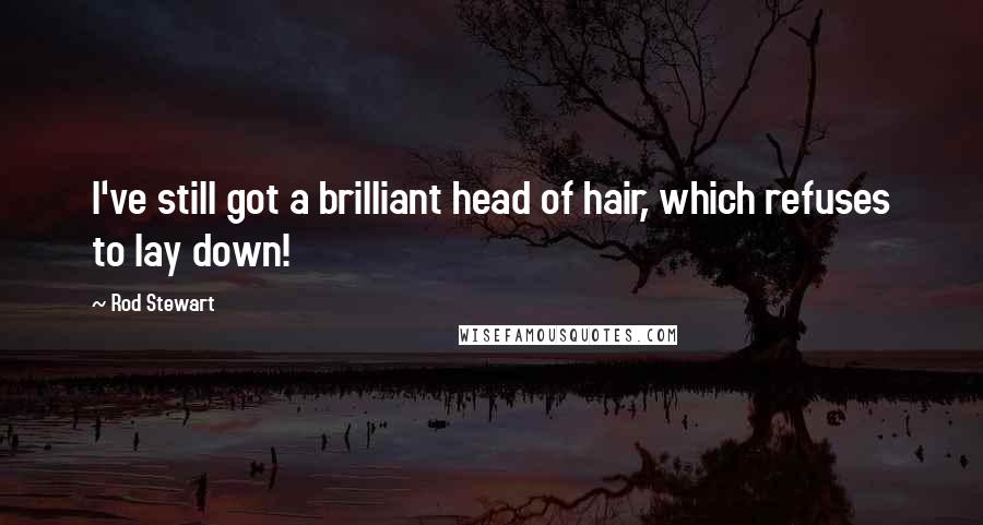 Rod Stewart Quotes: I've still got a brilliant head of hair, which refuses to lay down!