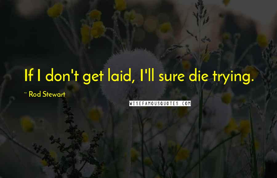 Rod Stewart Quotes: If I don't get laid, I'll sure die trying.