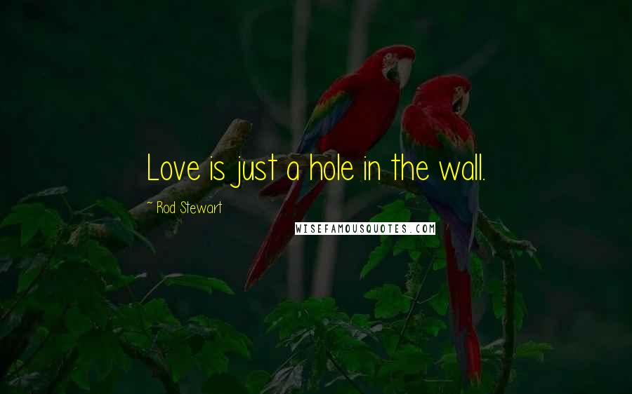 Rod Stewart Quotes: Love is just a hole in the wall.