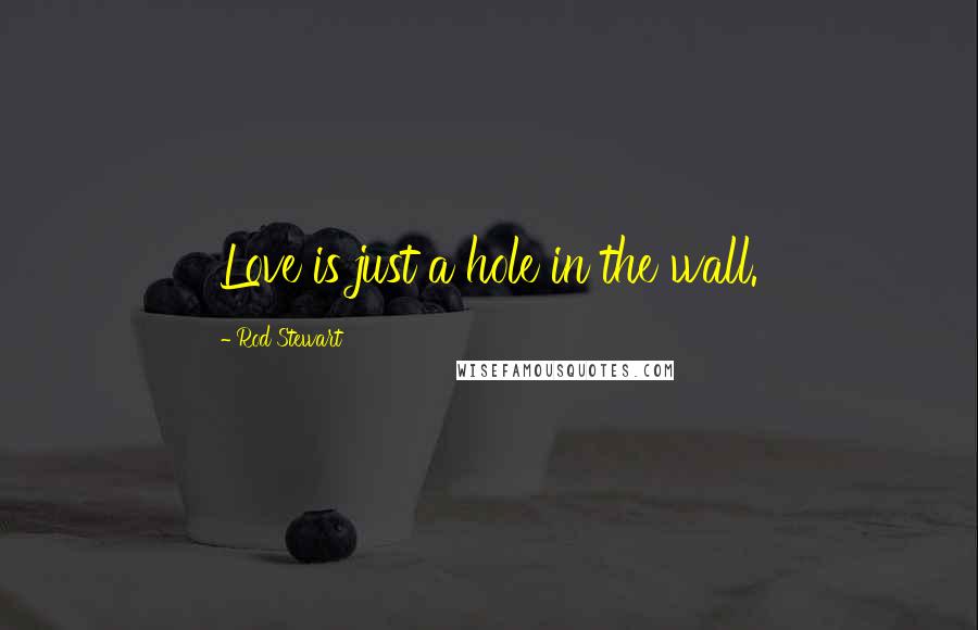 Rod Stewart Quotes: Love is just a hole in the wall.