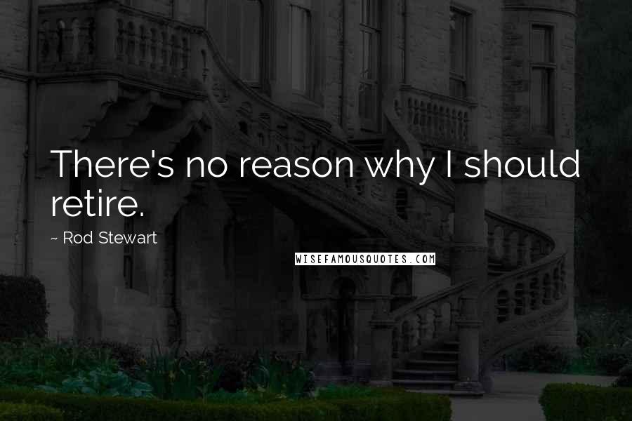 Rod Stewart Quotes: There's no reason why I should retire.