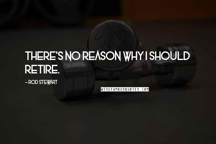 Rod Stewart Quotes: There's no reason why I should retire.