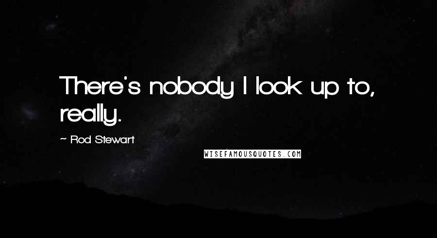 Rod Stewart Quotes: There's nobody I look up to, really.