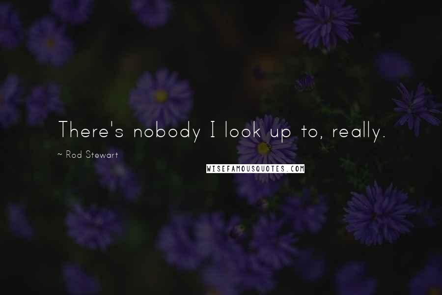 Rod Stewart Quotes: There's nobody I look up to, really.