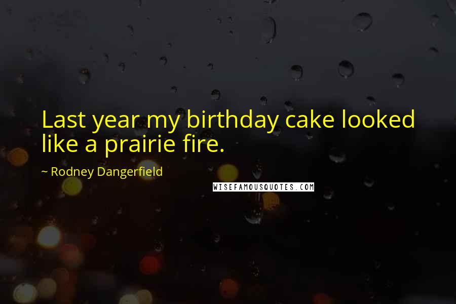 Rodney Dangerfield Quotes: Last year my birthday cake looked like a prairie fire.