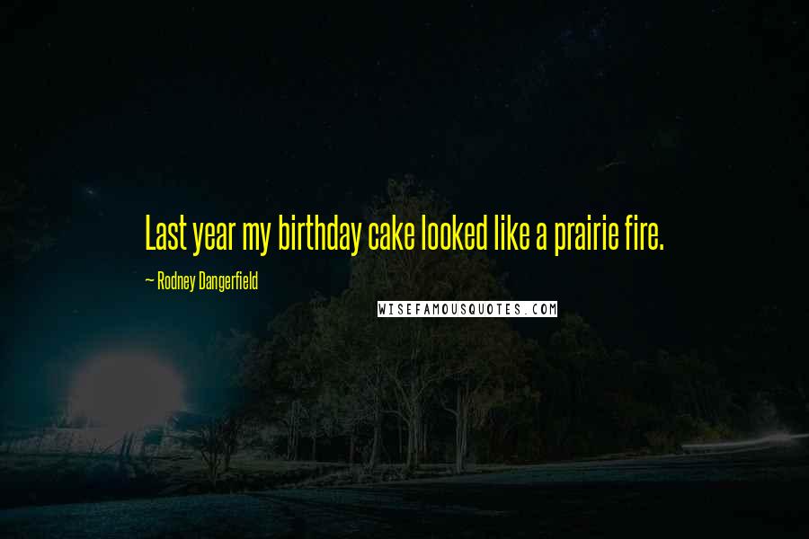 Rodney Dangerfield Quotes: Last year my birthday cake looked like a prairie fire.
