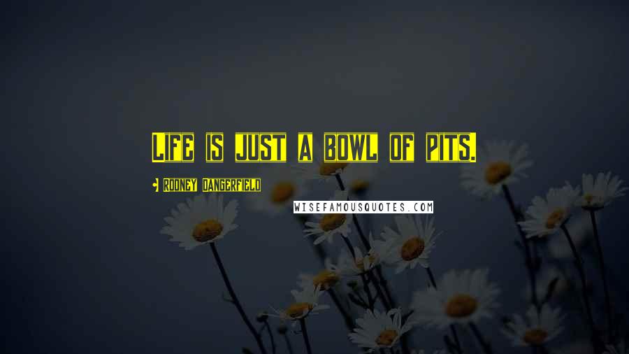 Rodney Dangerfield Quotes: Life is just a bowl of pits.