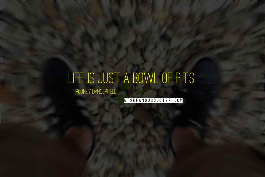Rodney Dangerfield Quotes: Life is just a bowl of pits.