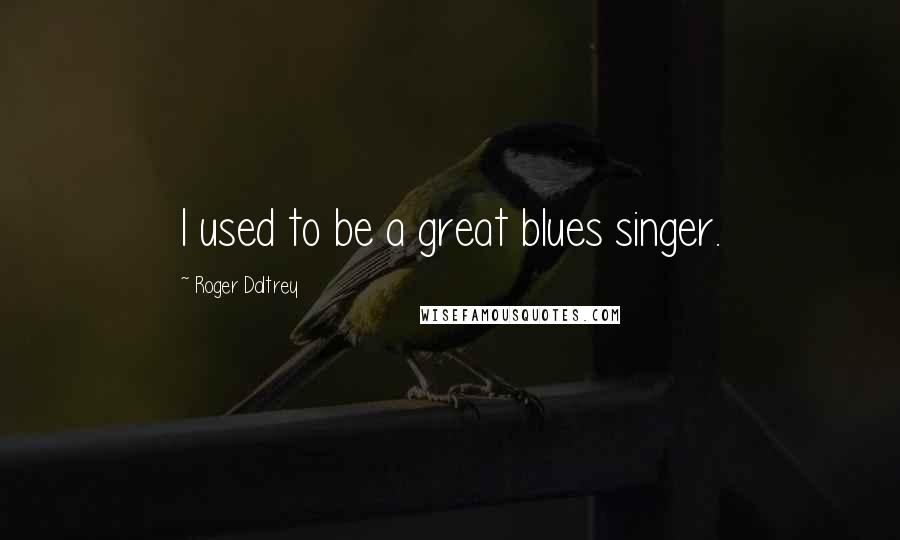 Roger Daltrey Quotes: I used to be a great blues singer.