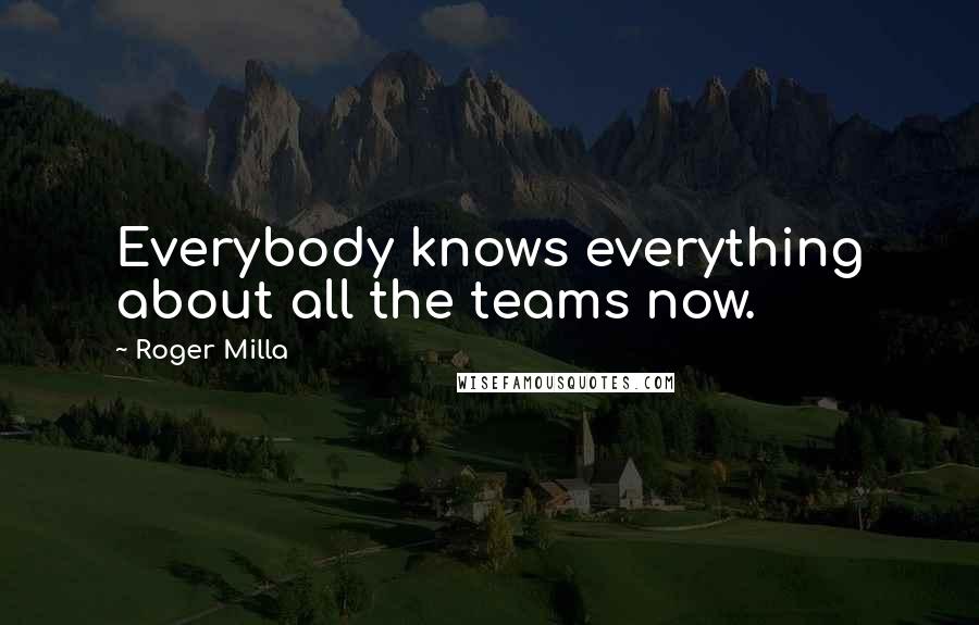 Roger Milla Quotes: Everybody knows everything about all the teams now.