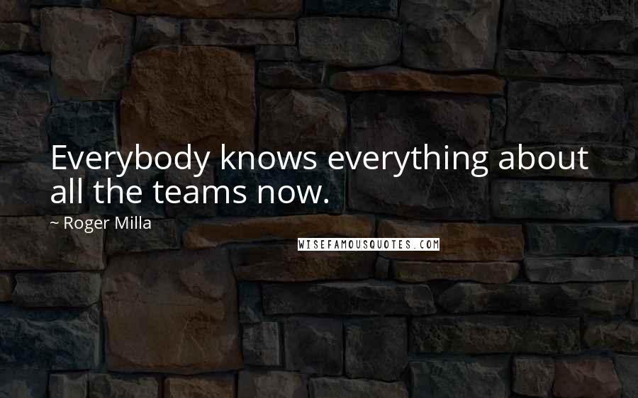 Roger Milla Quotes: Everybody knows everything about all the teams now.