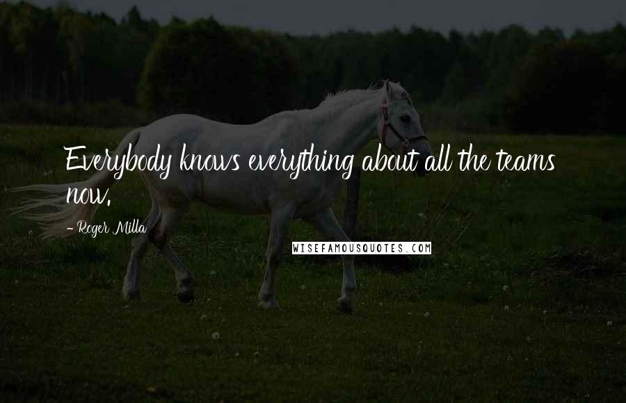 Roger Milla Quotes: Everybody knows everything about all the teams now.