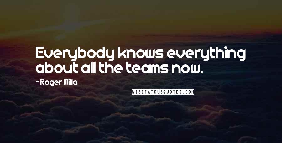 Roger Milla Quotes: Everybody knows everything about all the teams now.