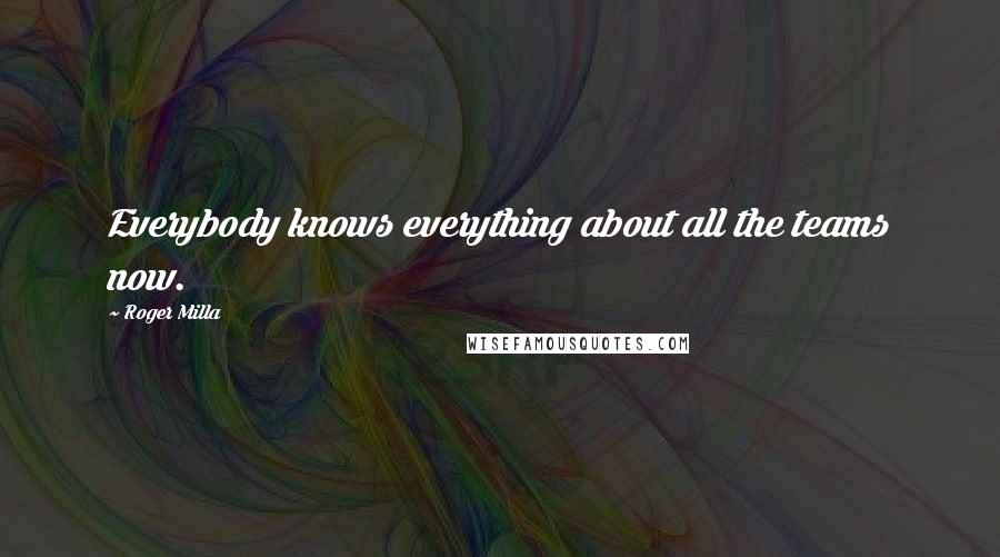 Roger Milla Quotes: Everybody knows everything about all the teams now.