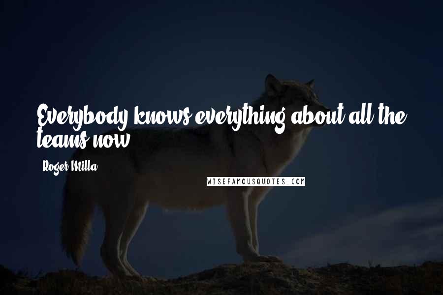 Roger Milla Quotes: Everybody knows everything about all the teams now.
