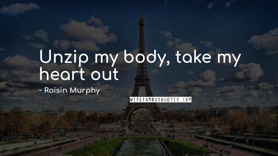 Roisin Murphy Quotes: Unzip my body, take my heart out