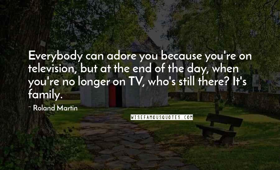 Roland Martin Quotes: Everybody can adore you because you're on television, but at the end of the day, when you're no longer on TV, who's still there? It's family.