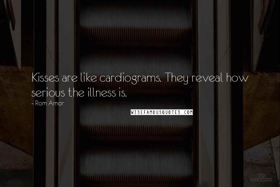 Rom Amor Quotes: Kisses are like cardiograms. They reveal how serious the illness is.